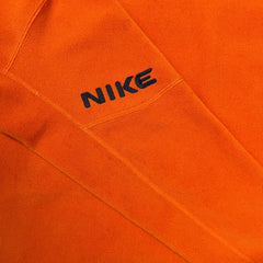 Vinatge Y2K Nike Sportswear Fleece Mens Large Orange Swoosh 1/4 Zip Outdoor Pullover Jacket