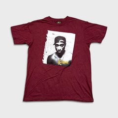 Cross Colours Tupac Shakur T Shirt Mens Large Red Portrait Graphic Rap Tee