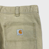 Carhartt Pants Mens 36x32 Beige Relaxed Fit Workwear Carpenter Straight Baggy