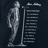 2019 Marc Anthony Opus Tour T Shirt Mens Large Black Double Sided Concert Tee