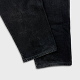 Vintage 90s Levi's 550 Jeans Mens 34x30 Black Relaxed Fit Tapered Leg Dark Wash Denim Pants