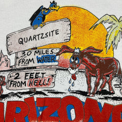 Vintage Y2K Quartzsite Arizona T Shirt Mens XL White Desert 2 Feet From Hell Novelty Tee