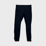 Lululemon Pants Womens Large Black Crisscross Lattice Yoga Pilates Leggings