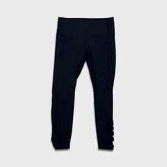 Lululemon Pants Womens Large Black Crisscross Lattice Yoga Pilates Leggings
