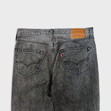 Levi's 568 Jeans Mens 33x32 Black Loose Straight Faded Dark Wash Denim Pants