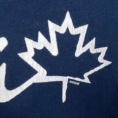 Vintage Y2K Canada Vancouver Tee Mens Large Blue Double Sided Graphic Short Sleeve