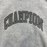 Vintage 90s Champion Hoodie Mens Large Gray Script Pullover Hooded Sweater