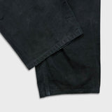 Carhartt B11 Pants Mens 34x27 Black Loose Fit Washed Duck Workwear Dungaree