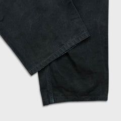 Carhartt B11 Pants Mens 34x27 Black Loose Fit Washed Duck Workwear Dungaree