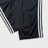 Vintage Y2K Adidas Track Pants Mens Medium Black 3 Stripes Spell Out Relaxed Straight Jogger