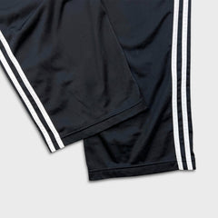 Vintage Y2K Adidas Track Pants Mens Medium Black 3 Stripes Spell Out Relaxed Straight Jogger