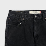 Vintage Y2K Levi's 505 Jeans Mens 32x32 Black Regular Fit Straight Leg Dark Wash Denim Pants