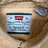 Vintage 90s Levi's Denim Shirt Mens Medium Orange Red Tab Light Wash Button Up
