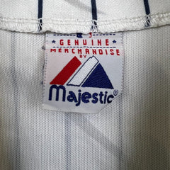 Vintage Majestic New York Yankees Jersey Mens Large White Sports MLB Baseball