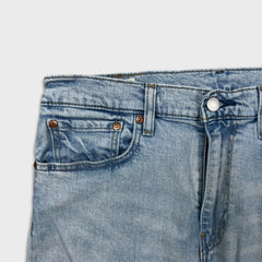 Levi's 502 Jeans Mens 33x34 Blue Regular Taper Fit Stretch Light Wash Denim Pants