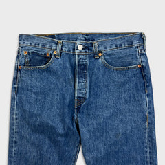 Levi's 501 Jeans Mens 32x27 Blue Original Fit Straight Medium Wash Denim Pants