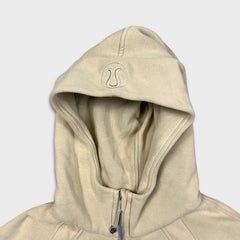 Lululemon Scuba Oversized 1/2 Zip Hoodie Womens Medium Beige Hooded Sweater