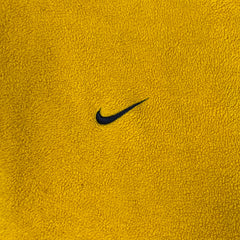Vintage Y2K Nike Sportswear Fleece Mens XL Yellow Swoosh 1/4 Zip USA Pullover Jacket