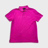 HUGO BOSS Polo Shirt Mens Large Pink Regular Fit Casual Preppy Short Sleeve