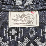 Vintage 90s Black Mountain Fleece Jacket Mens XL Blue AOP Deer Nature Full Zip Outdoor
