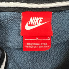 Nike Air Hoodie Mens Large Gray Swoosh Sportswear Full Zip Hooded Sweater