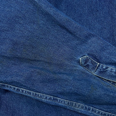 Vintage 90s Chaps Ralph Lauren Denim Shirt Mens Large Blue Medium Wash Western Button Up