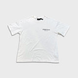 Fear of God Essentials T Shirt Mens Small White Spellout Boxy Tee