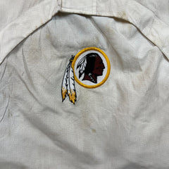 Vintage Y2K Reebok Washington Redskins Heavy Jacket Mens Medium White 1/4 Zip NFL Football