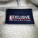 Vintage NBA Hoodie Mens 2XL Gray Basketball Sportswear Y2K Hooded Sweatshirt Pullover