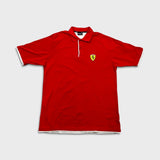 Vintage 90s Ferrari Polo Shirt Mens XL Red Scuderia Embroidered Short Sleeve Racing