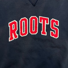 Vintage 90s Roots Athletics Sweatshirt Mens XL Blue Sun Faded Distressed Pullover