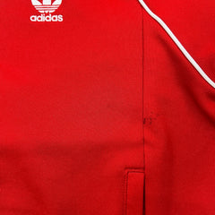 Adidas Original Track Top Mens XL Red 3 Stripe Trefoil Full Zip Tracksuit