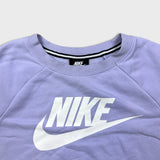 Nike Sportswear Sweatshirt Womens Medium Purple Swoosh Graphic Pullover Crewneck
