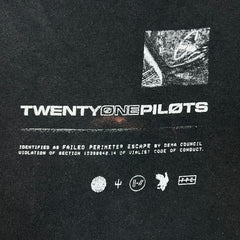 Vintage 2009 Twenty One Pilots Dead Car T Shirt Mens Large Black Faded Wash Band Tee