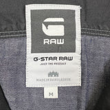 G-Star Raw Arc 3D Denim Shirt Mens Medium Blue Dark Wash Western Pearl Snap