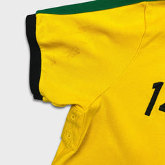 Polo Ralph Lauren Brazil #14 Shirt Mens XL Yellow Big Pony Casual Short Sleeve