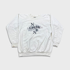 Vintage 90s Northern Reflections Sweatshirt Mens Large White Nature Pullover