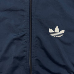 Vintage Y2K Adidas Sweatshirt Mens Medium Blue 3 Stripes Trefoil Full Zip Tracksuit Top