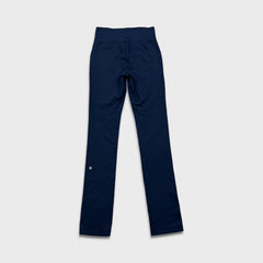 Lululemon Still Pant Womens Size 8 Blue Mid Rise Yoga Pilates Leggings