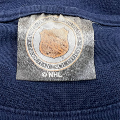 Vintage 90s Toronto Maple Leafs T Shirt Mens XL Blue Sports NHL Hockey Tee