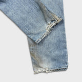 Vintage Y2K Levi's 516 Jeans Mens 36x30 Blue Slim Fit Straight Leg Light Wash Distress Denim Pants