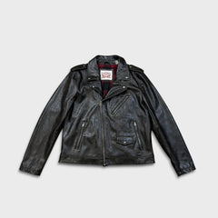 Levi's Faux Leather Motorcycle Jacket Mens Large Brown Full Asymmetrical Zip