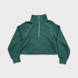 Lululemon Scuba Oversized Funnel Neck 1/2 Zip Womens Medium Green Yoga Sweatshirt