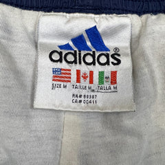 Vintage 90s Adidas Track Pants Mens Medium Blue 3 Stripes Active Athletic