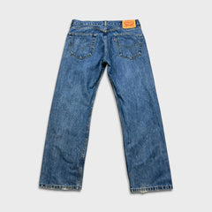 Levi's 505 Jeans Mens 33x29 Blue Regular Fit Straight Leg Medium Wash Denim Pants