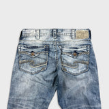 Silver Jeans Co. Zac Mens 34x32 Blue Relaxed Fit Straight Leg Light Wash Denim Pants
