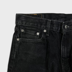 Levi's 505 Jeans Mens 30x30 Black Regular Fit Straight Leg Dark Wash Denim Pants