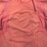 Lululemon Athletic Run Pullover Jacket Womens Size 12 Orange Side 1/4 Zip
