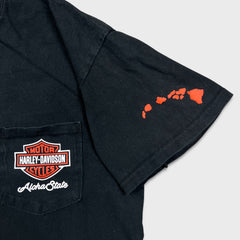 Harley Davidson T Shirt Mens Medium Black Hawaii Motorcycle Biker Pocket Tee