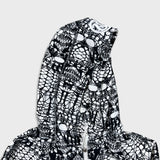 Lululemon Scuba Hoodie Women Size 8 White Black Glacier Lace Full Zip Sweater